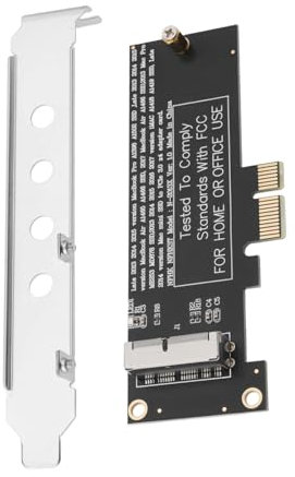 Create idea PCI-E 1X to 12+16 Pin Solid State Drive SSD Conversion Card Adapter with Metal Baffle Compatible with Mac Pro Air 2013-2017 A1493 A1502 A1465 A1466
