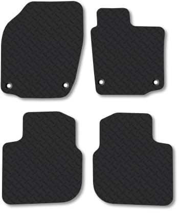 Skoda Rapid (2013-2019) 5mm Rubber Car Mats | Heavy Duty Rubber Tailored Fit Floor Mats Full Coverage Durable Waterproof Accessories Easy Clean Anti Slip Made in the UK