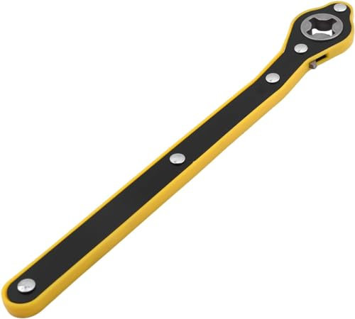 KSEZX Auto Labor-Saving Jack Ratchet Wrench with Long Handle, Lug Wrench for Tire Jack 360°Scissor Kit, Universal Car Jack Ratchet Wrench, Car Repair Tool with Universal Adapter for Travel/Truck/SUV