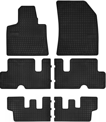 Wielganizator SolidPRO Gummimatten passend für Citroen C4 Picasso II (2013-2019) | Qualität: Premium - Genaue Passform, rutschfest 6-teilig Fußmatten- Schwarz