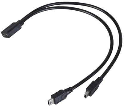 Câble de charge USB C femelle vers double USB 5 broches mâle pour alimentation électronique