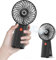 MZGO Portable Handheld Fan, 7 Blades Mini Handheld Fan,15 hrs Working time with Rechargeable Battery, 4 Speeds Low Noise Mini Fans, USB Desk Fans for School, Travel, Camp (Black)