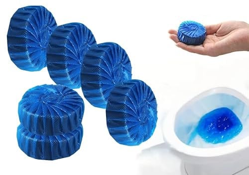 6 Toilet Cistern Blocks Bowl Cleaner Blue Loo Flush Tablet Freshener Limescale