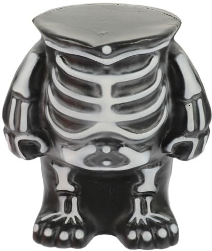 HOMSFOU Halloween Skeleton Cake Stand Black and White Decorative Tray Holder for Parties Versatile Food Display Base for Halloween Decor and Festivities