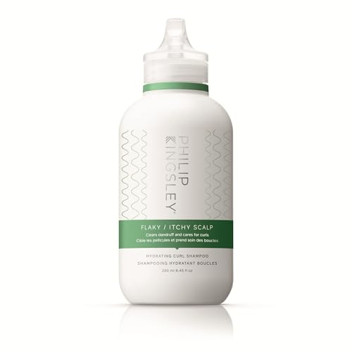 Philip Kingsley | Flaky/Itchy Scalp Hydrating Curl Shampoo | Anti-Dandruff Shampoo for Curly, Coily & Wavy Hair | Calms Itchy Scalp Without Drying Curls | Clears Flakes & Soothes Scalp | 250ml