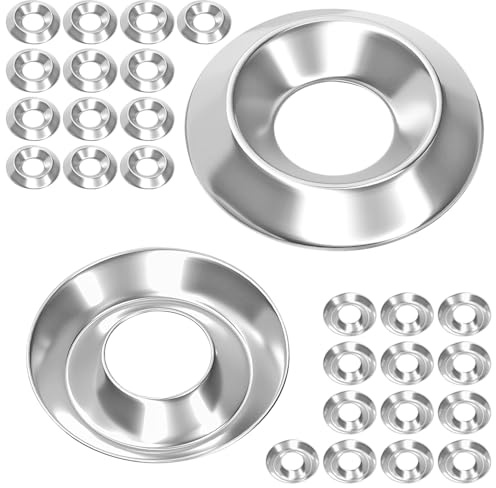 Qrity 40 Pcs 304 Stainless Steel Cup Washer, M8x20mmx5mm Countersunk Decorative Washers, Screw Head Gasket, for Screw Decoration