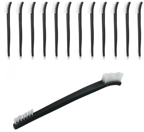 Small Cleaning Brushes Set, 12Pcs Double Ended Nylon Crevice Cleaning Brush | Multifunctional Detail Cleaning Brush, Stiff Bristles Brushes for Kitchen Sink Bathroom Gaps Corner Small Space