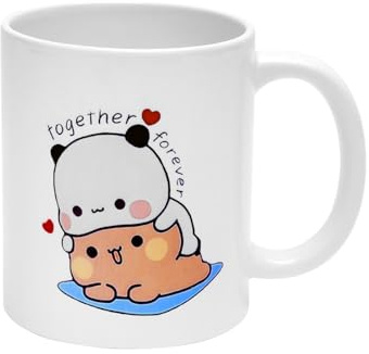 XRVRILE Taza Aesthetic para Bubu Dudu 330 ml, taza de cerámica para Dudu Bubu, linda taza para té y café, oso y panda, tazas divertidas, tazas de café divertidas como el mejor regalo