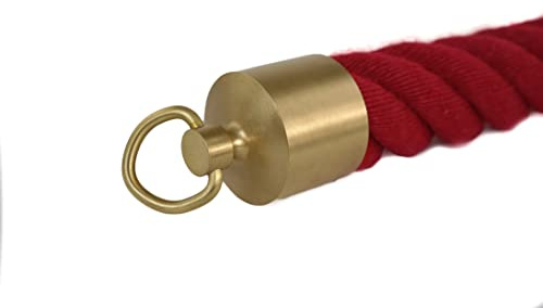 Seilendkappe Seilkappe Seilendhalter mit Ring Messing matt für 38-40mm Handlaufseil - Treppenseil – Absperrseil Preis per Stück