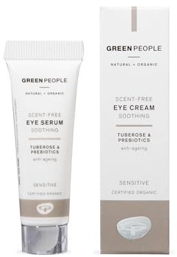 Green People Duftfreie Anti-Aging Augencreme, 10ml | Duftfrei, Geeignet für empfindliche Haut, Tierversuchsfrei und vegan, Baicalin, Nachtkerze, Algen und Avocado