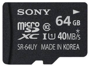 Sony SR-64UYA Micro SDXC Class 10 UHS-I U1 Speicherkarte microSDXC