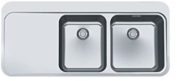 Franke Sinos SNX 221 SX Acero inoxidable - Fregadero (Acero inoxidable, Acero inoxidable, 2 senos, 360 x 390 mm, 17,5 cm, 320 x 390 mm)