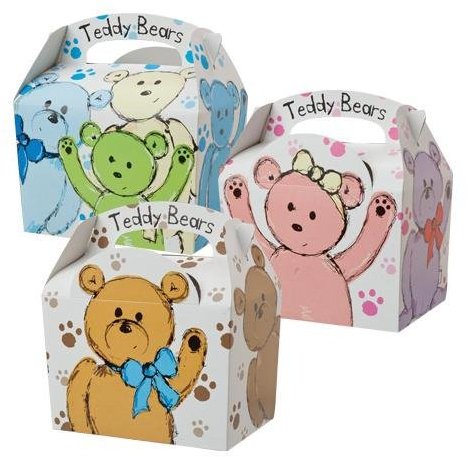 100 Childrens Kids Teddy Bear Picnic Carry Food Meal Picnic Birthday Party Bag Boxes