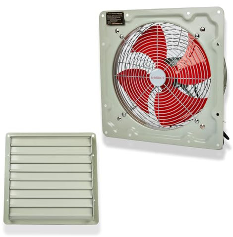Heavy Duty Industrial Commercial Metal Axial Extractor Ventilation Fan (16, Grey)