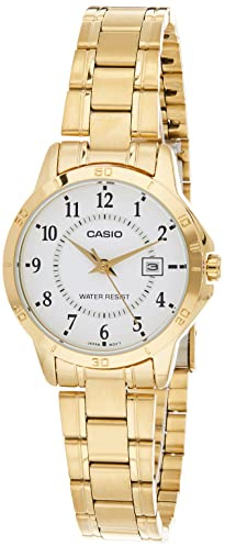 Casio Women's LTP-V004G-7B Gold Ion Plated Stainless Steel Band Analog Watch