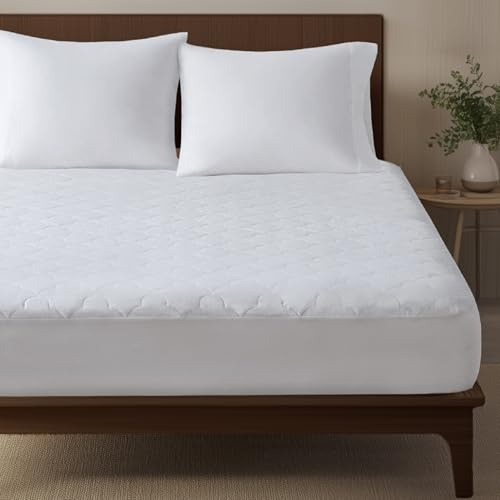 Sleep Philosophy Twin Size Mattress Pad, 100% Cotton Mattress Protector