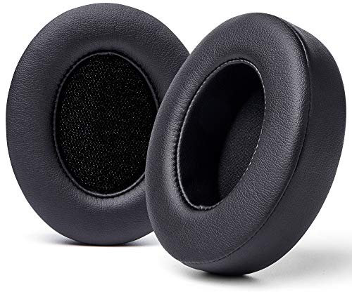 WC Cuscini di ricambio per Beats Studio 2 e 3 (B0501, B0500) con e senza fili di Wicked Cushions | NON SI ADATTA Beats solo | Pelle morbida, schiuma migliorata e adesivo più forte | Nero