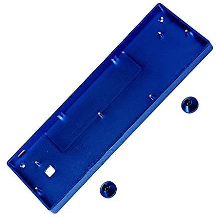 YMDK GH60 Anodizing Aluminum CNC Case for 60% Mechanical Gaming Keyboard Compatible Poker2 Pok3r Faceu 60 with ALU Feet (Blue)