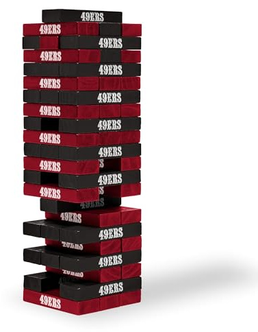 Wild Sports NFL Pro Football Tabletop Stackers Block Game for NFL Football Fan, Dorm Game, Rec Room, Tailgate