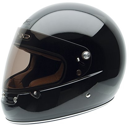 NZI Street Track2 Volles Gesicht Motorradhelm, Glanz Schwarz, Größe XXL