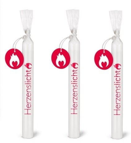 Wünschelicht Kerze 'Herzenslicht' Kerzenset 3er Set Bulla Design