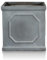 IDEALIST 37cm Chelsea Box Planter | Faux Lead Square Plant Pot | Leaden Grey Reinforced Stone Garden Planter with Drainage Holes L37 W37 H38 cm, 39 litres