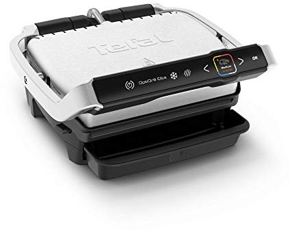 Tefal OptiGrill Elite GC750D40 Intelligent Health Grill, Black And Stainless Steel, Smart, 2000 W, 4-6 Portions