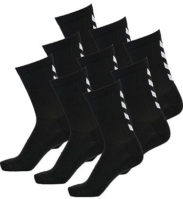 hummel Unisex Fundamental Sportsocken - 9er Pack I Schwarz 46/48