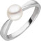 Jobo Damen Ring SWZP 925 Sterling Silber 1 Süßwasser Perle Perlenring Silberring Größe 58