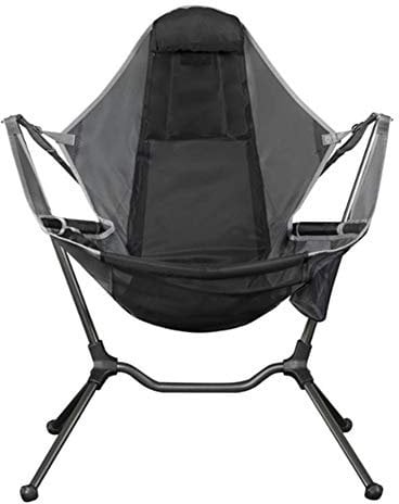 Zoloyo Campingstuhl, tragbare Schaukel-Rucksack-Stühle, Liege, Entspannung, Schaukeln, Komfort, Atmungsaktiv, Rückenlehne für Outdoor Klappstuhl Camping dunkelgrau