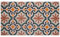 Baroni Home Paillasson Gain de Place Coco, Tapis d'Entrée avec Revêtement de l'envers en PVC, Peint à la Main, Motif Majolique Sicilienne, 70X40 cm