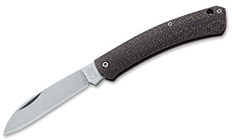 Fox Knives Unisex – Erwachsene Nauta Micarta Bison Taschenmesser, Braun, 18,5 cm