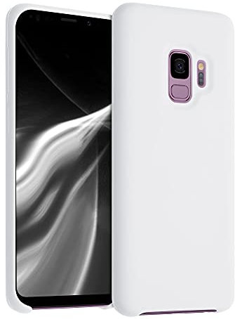 kwmobile Handyhülle für Samsung Galaxy S9 Hülle - Case Silikon - Kabelloses Laden - Schutzhülle Cover in Weiß matt