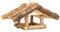 Reetdach-Vogelhaus Lehe zum Aufhängen Vogelfutterhaus Birkenholz, 34 x 54 x 26cm