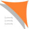 Teynewer Sun Shade Sail Triangle 3x3x3m Waterproof Shade Sail for Outdoor Garden Patio Party 98% UV Block Sunscreen Awning Canopy Sunsail with Free Rope, Orange