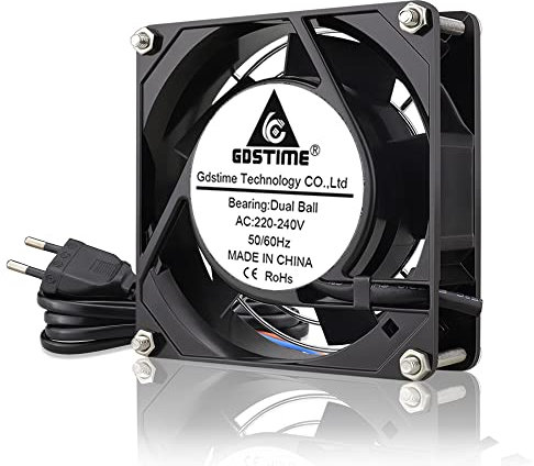 GDSTIME Ventilateur axial 230 V 92 mm CA 92 x 25 mm 220 V Dual roulement à billes