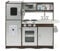 Bayer Chic 2000 - Cucina giochi in legno per bambini dai 3 anni in su, cucina per bambini, marrone, argento
