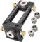 CENPEK - Kit di guida per trapano 2 in 1, regolabile, per la lavorazione del legno, con perno a 4 fori 6/8/10/12 mm, per viti da letto e armadietti, punzone