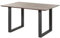 MASSIVMOEBEL24.DE Esstisch Akazie 140x90 grau lackiert/U-Beine Anth. Matt Swiss Edge