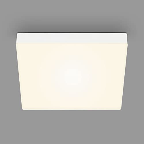 BRILONER LED Deckenlampe Rahmenlos, Warmweiß, 287x287x36 mm, Weiß, für Wohnzimmer, Schlafzimmer, Kinderzimmer, Flur