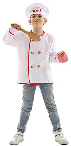 Forever Young Kids Children's Chef Cook Baker Fancy Dress Costume (8-10 years)