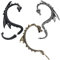 Ouceanwin 3 Stücke Drachen Ohrstecker Set, Vintage Drachen Ohrklemme Punk Gothic Ohrringe Drachen Edelstahl Retro Drachen Schmuck für Männer Frauen Unisex (Gold Schwarz Silber)