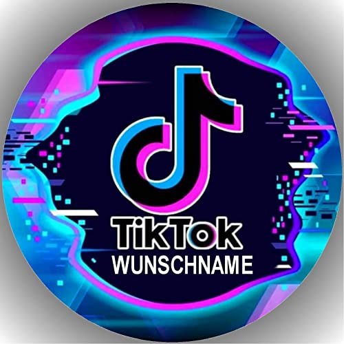 Fondant Tortenaufleger Tortenbild Geburtstag kompatibel mit T_ik T_ok K14 personalisiert mit Wunschname
