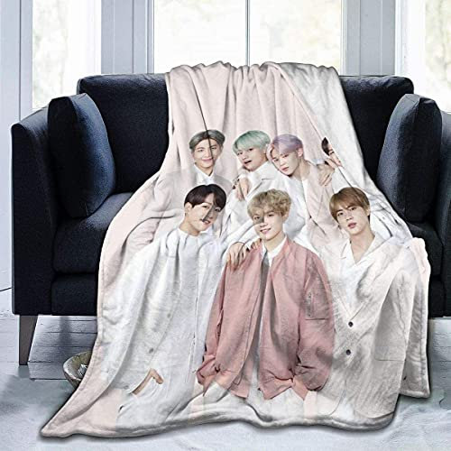 Jim-in J-Hope Decke, superweich, leichte Plüsch-Bettdecke, geeignet für Erwachsene B-T_S und Kinder, 152,4 x 127 cm, mehrfarbig (854669)