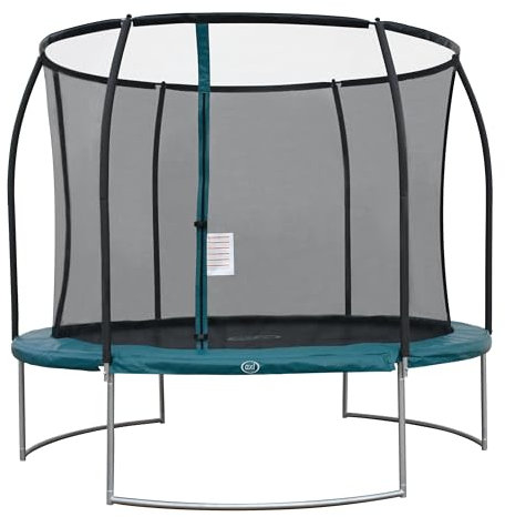 AXI Boston Trampolin rund mit Netz Ø 305 cm in Grün | Inground & Onground Trampolin für Kinder mit Umrandung | Für den Garten/Outdoor