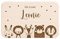 KIDSMOOD - Personalisiertes Holzbrett Kinder | Individuelles Schneidebrett Holz mit Namen & Tiermotiv | Geschenk zur Geburt, Taufgeschenke, Geburtstag oder als Baby Geschenk für Mädchen und Jungen