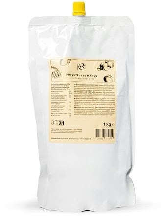 KoRo - Fruchtpüree Mango 1 kg - Ohne Zuckerzusatz - 100% sonnengeküsste Mangos - Lecker für Currys & Desserts