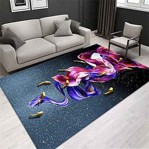 AU-OZNER Coussin Enfant decoratif Tapis Rose, Pas de décoloration, Anti-acariens, insonorisation Facile à Laver Tapis Tapis d Entree, Rose, 180x240cm