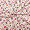 Jersey Stoff mit Blumen Pink Rosa Kinderstoff Oeko-Tex 0,5m x 1,50m Meterware Mädchenstoff
