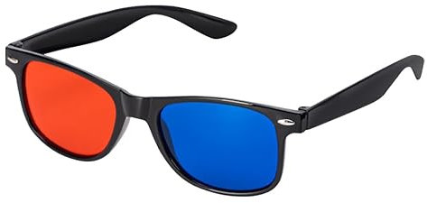 ZGYDNM 1 schwarzer Rahmen, rot, blau, grün, 3D-Brille for Stereo-Relief-TV-Film-DVD-Spiele und Lazy-Eye-Trainingsbrille(Color:Red Blue)